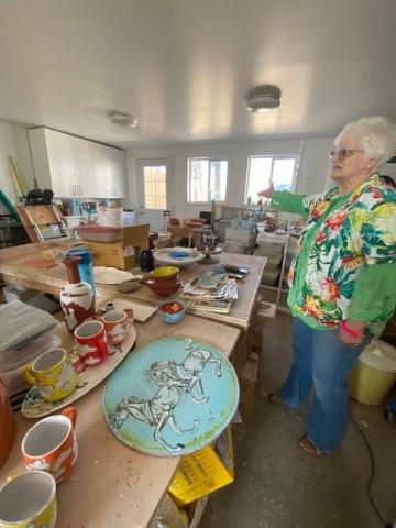 Monika Smith in her studio