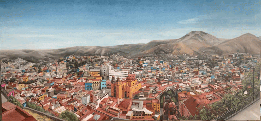 oil painting of Guanajuat, Mexico