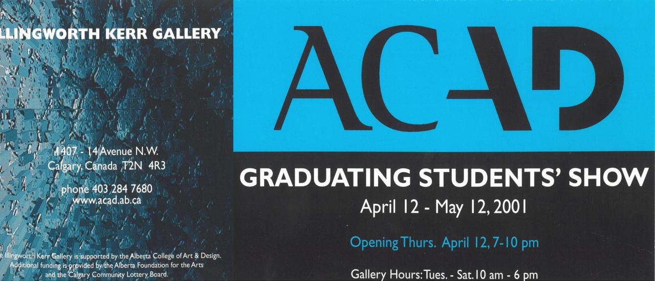 Grad Show 2001, Postcard Cover