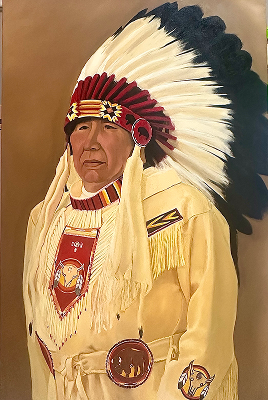 Former Chief Irvin Bull, Tyanna Keewatin artwork