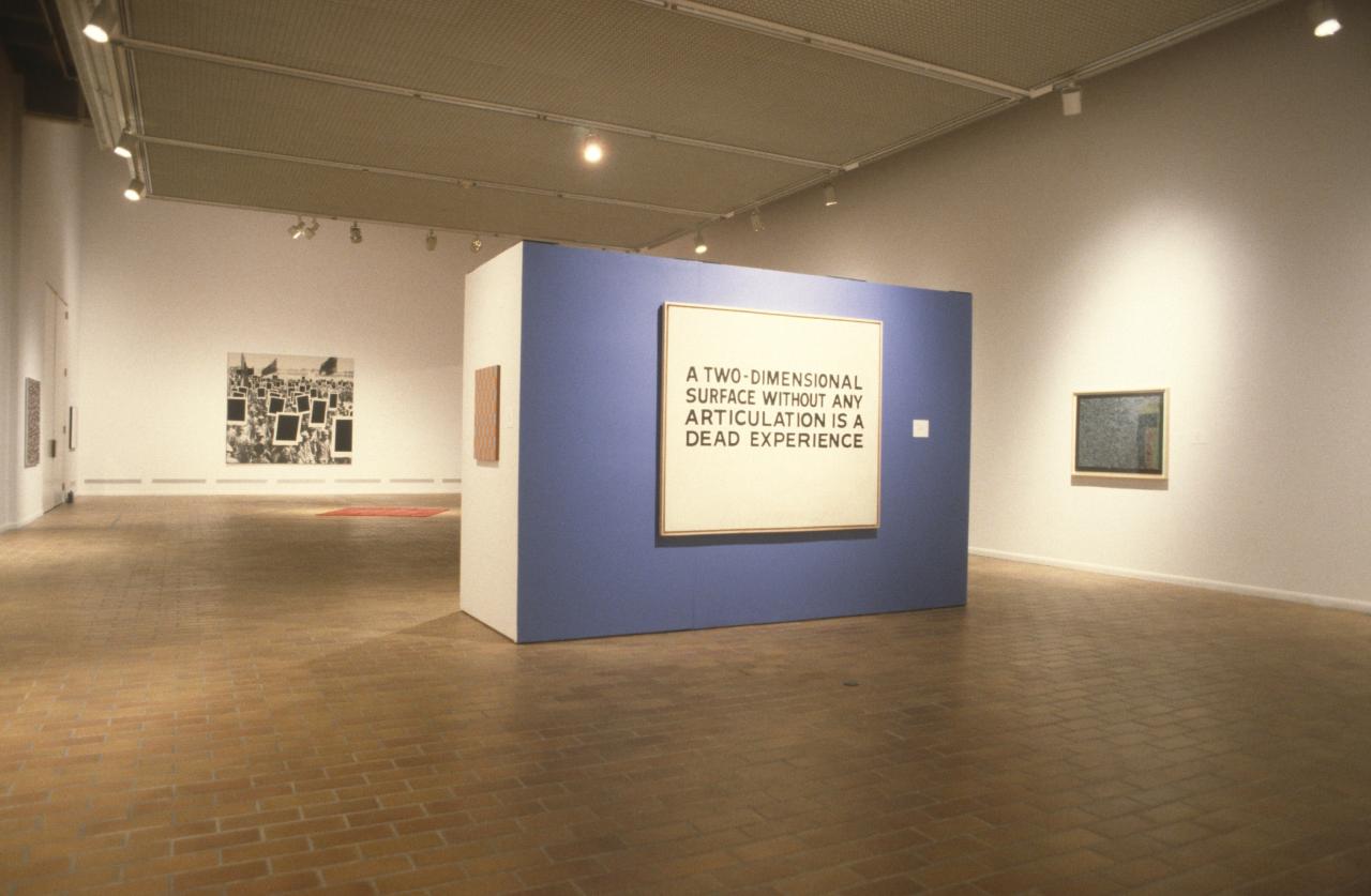 Critiques of Pure Abstraction, installation view, 1995. Image courtesy of the Illingworth Kerr Gallery.