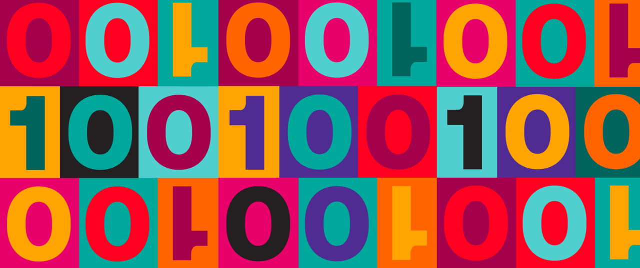 A colourful grid of 100s