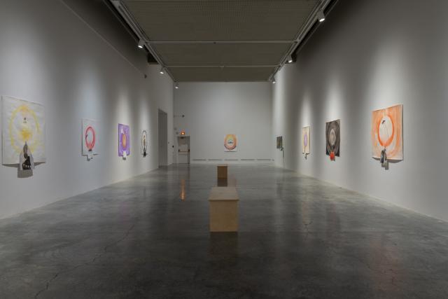 Heather Hart. Northern Oracle, broad view of gallery two, where Harts water colours are displayed. Photo Credit Chelsea Yang-Smith.  