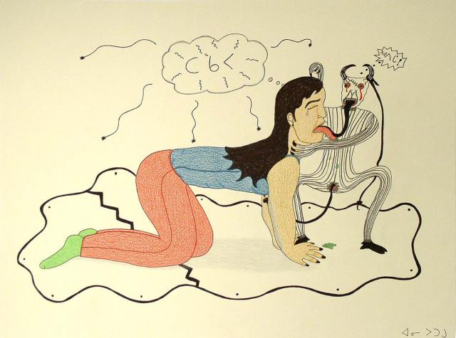 Annie Pootoogook, Installation view, 2007