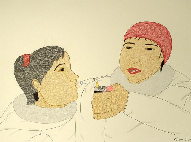 Annie Pootoogook, Installation view, 2007