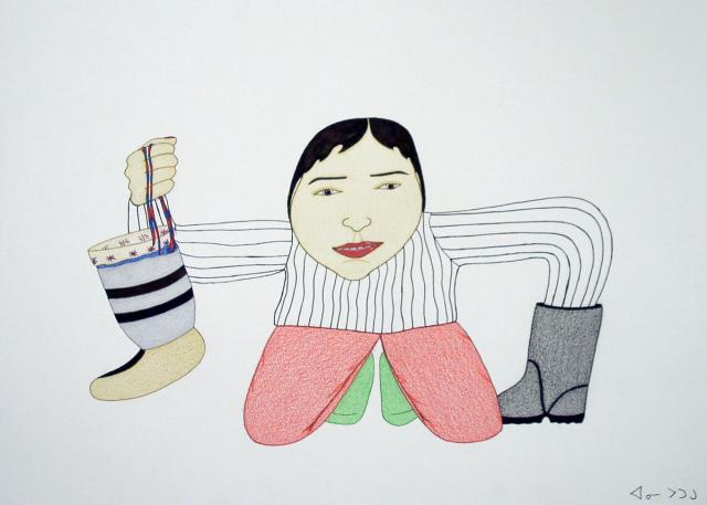 Annie Pootoogook, Installation view, 2007