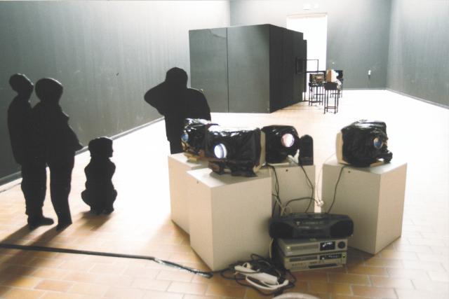 Installation view of Catastrophe in Telerama, David Hoffos, 2024. 