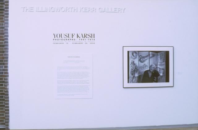 Yousuf Karsh, installation view, 2000. 