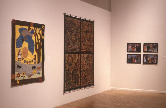 Textiles from the Collection of the Alberta Foundation for the Arts, installation view, 2001.