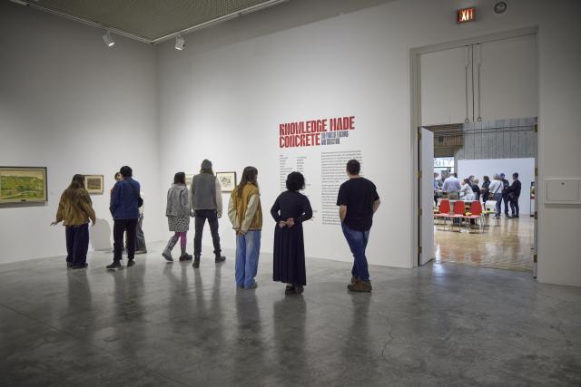 Installation view of Knowledge Made Concrete: 100 Years of Teaching and Collecting, 17 Jan — 8 Mar 2025, Illingworth Kerr Gallery, AUArts, Calgary. Photo Credit: Katy Whitt. 