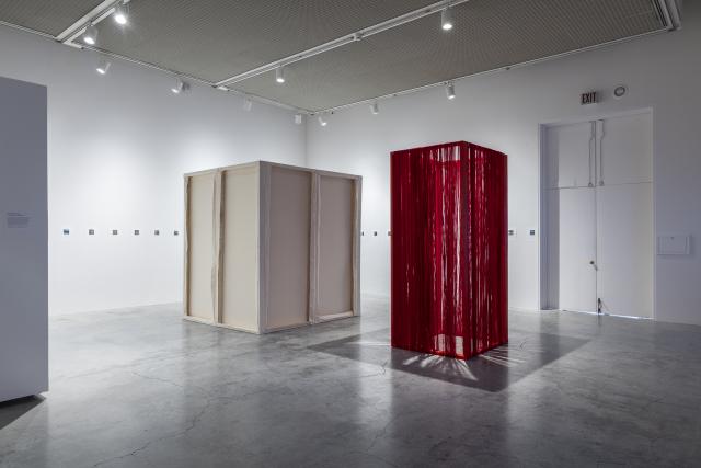 MFA Thesis Exhibition 2025, Installation view, 2025. Work by Hanxing (Cristina) Wang. Image courtesy of Katy Whitt.