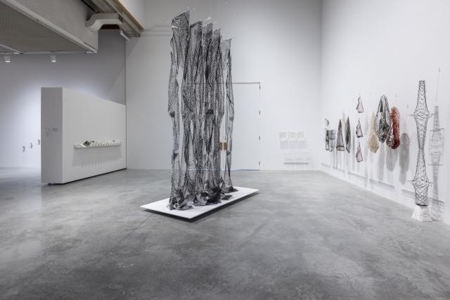 MFA Thesis Exhibition 2025, Installation view, 2025. Work by Natalie Gerber. Image courtesy of Katy Whitt.