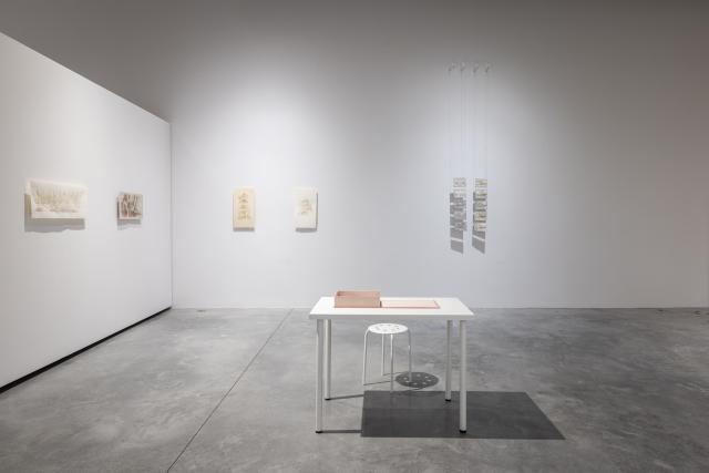 MFA Thesis Exhibition 2025, Installation view, 2025. Work by Sanaz Zamani. Image courtesy of Katy Whitt.