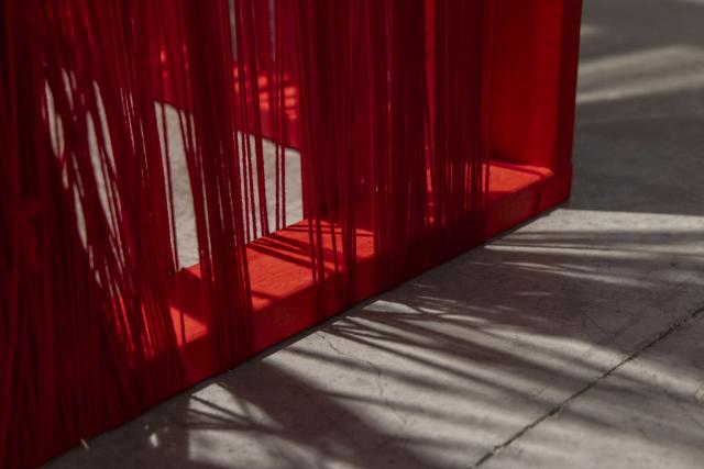 MFA Thesis Exhibition 2025, Installation view, 2025. Work by Hanxing (Cristina) Wang. Image courtesy of Katy Whitt.