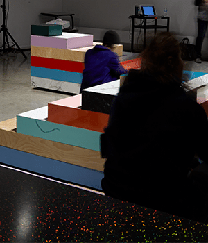 Rodney LaTourelle. The Stepped Form (2014-15). Documentation of the work in progress during ACAD’s 2014 Research Ethics Week. Project commissioned by the Illingworth Kerr Gallery, Calgary. Photo M.N. Hutchinson.     