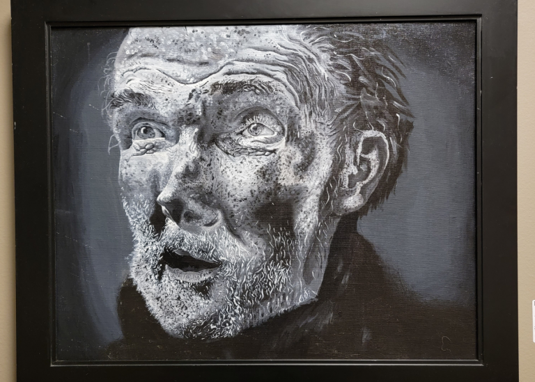 happy old man by emily stenger