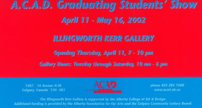 Grad Show 2002, Postcard Cover