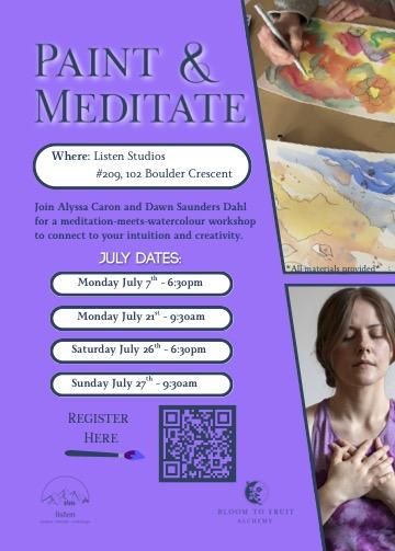 Paint and Meditate workshops