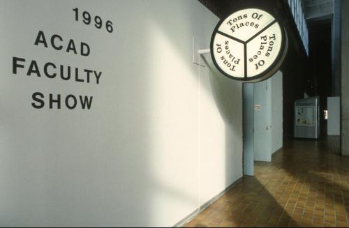 Faulty Show 1996, installation view, 1996. Photo courtesy of the Illingworth Kerr Gallery. 